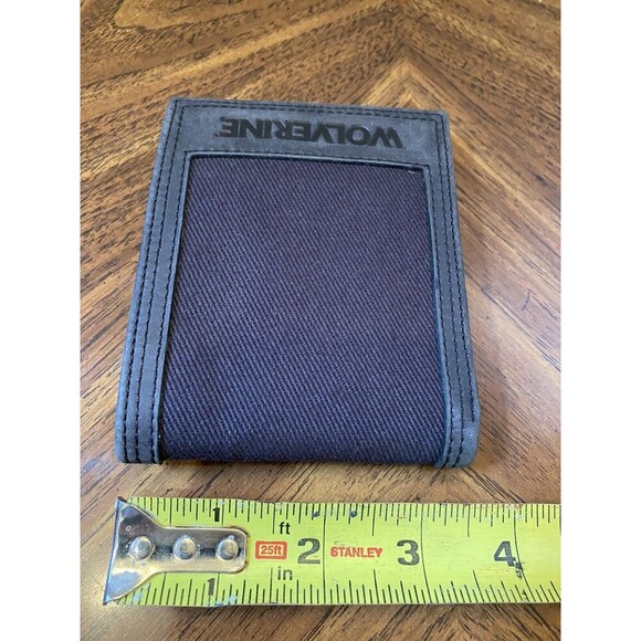 Wolverine Canvas Leather Bifold Wallet Black Unused - Picture 3 of 5
